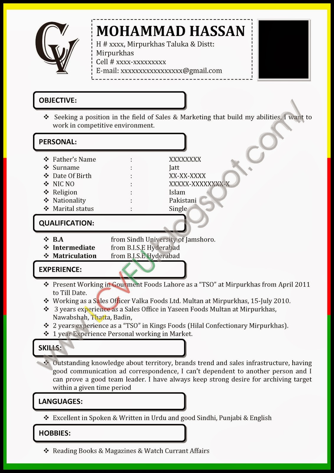 Resume new format download